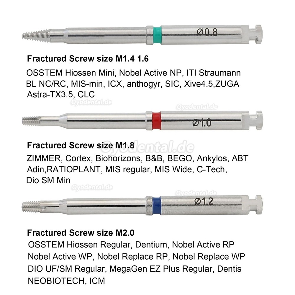 Universal Implantat Gebrochene Schraube Entferner Set Fraktur Schrauben Extraktor